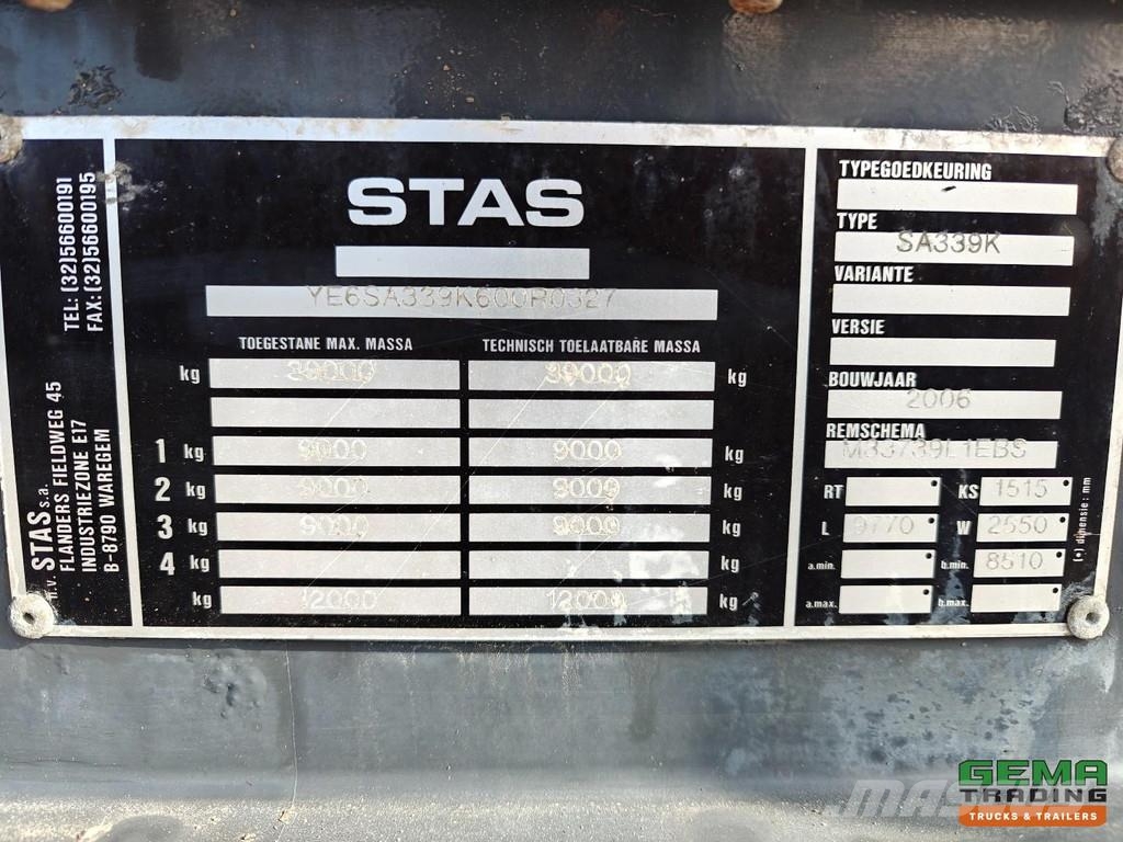 Stas SA339K 36.3 m³ - AluBox AluChassis - Disc Brakes - Billenő félpótkocsik