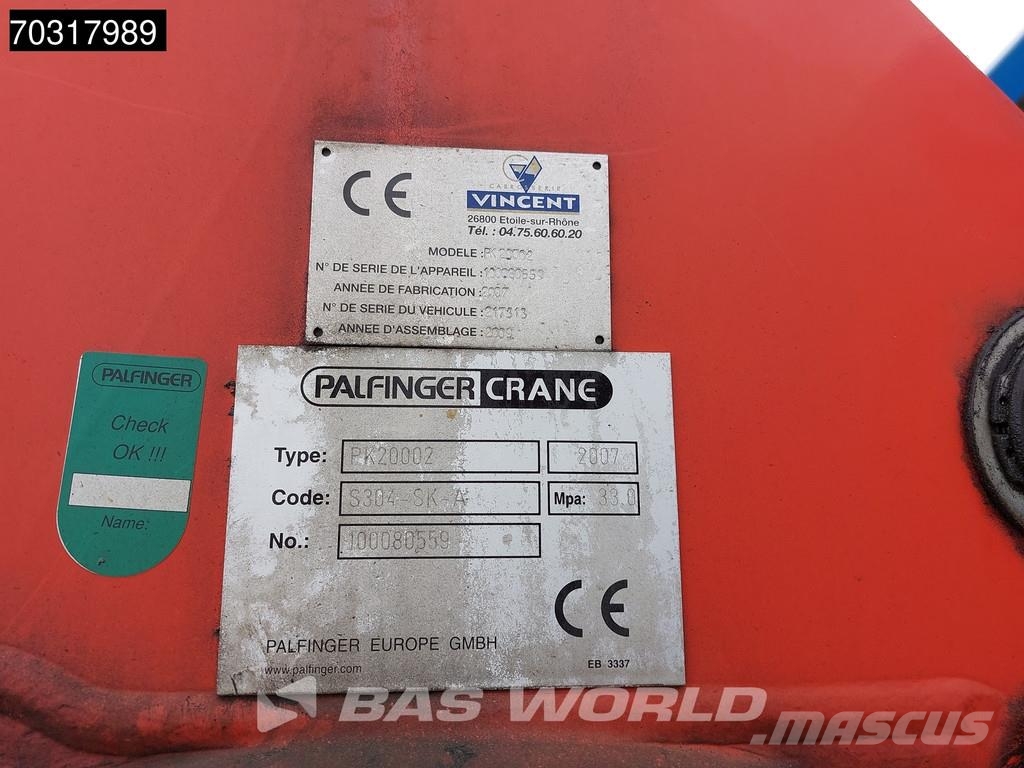 Iveco Stralis 310 4X2 Palfinger PK 20002 Kran Crane Stee Platte bakwagens