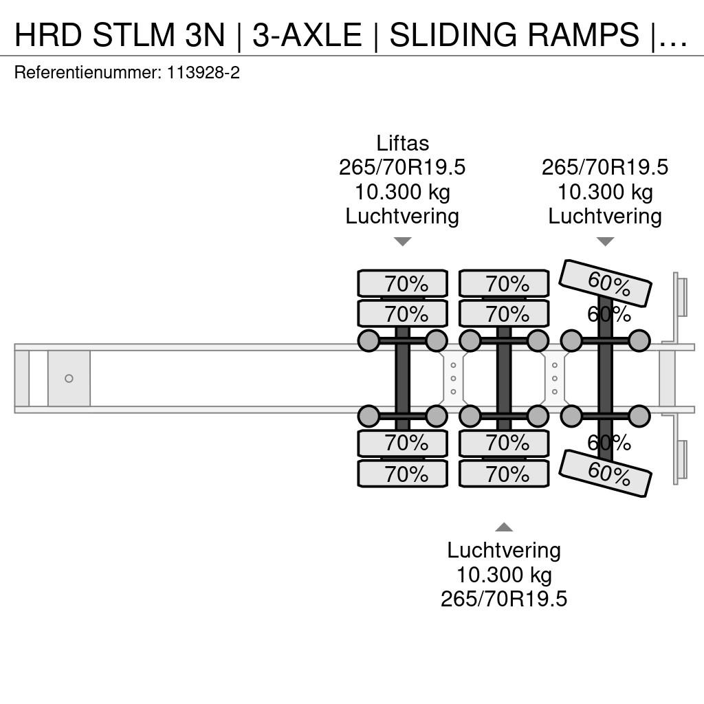 HRD STLM 3N | 3-AXLE | SLIDING RAMPS | STEER & LIFT AX Zemie treileri