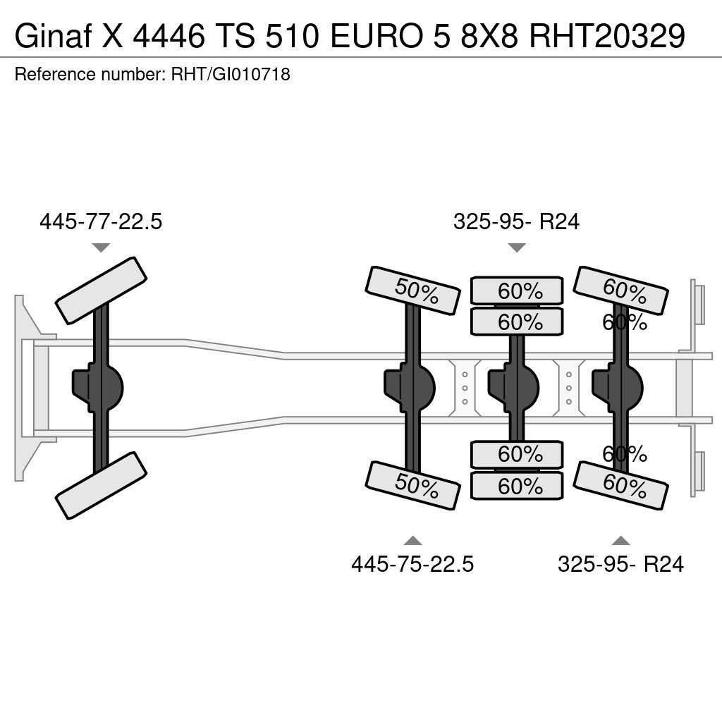 Ginaf X 4446 TS 510 EURO 5 8X8 Camiones bañeras basculantes o volquetes