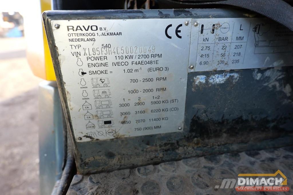 Ravo 540 NL machine - camera - sweeper suction - hydrau Barredora fregadora combinada