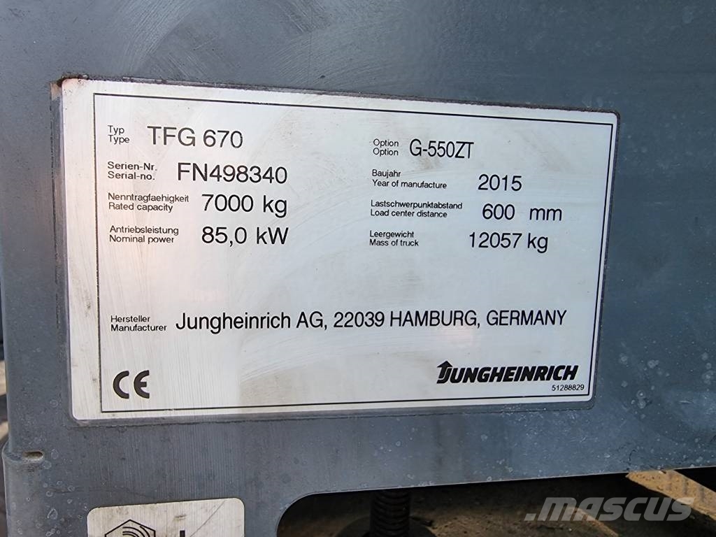 Jungheinrich TFG 670 G-550 ZT Gāzes autoiekrāvēji (LPG)