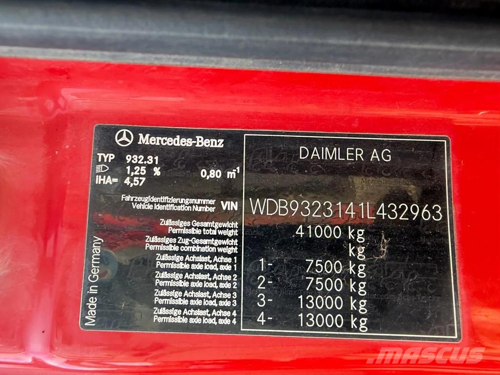 Mercedes-Benz Actros 4141 Chassis Cabine - MP3 - 8x4 - V6 - Big Kamioni-šasije