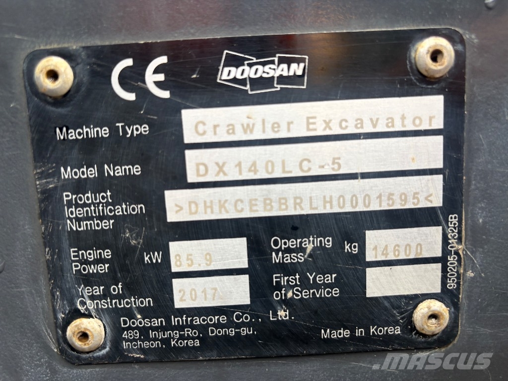 Doosan DX140LC-5 Pelle sur chenilles