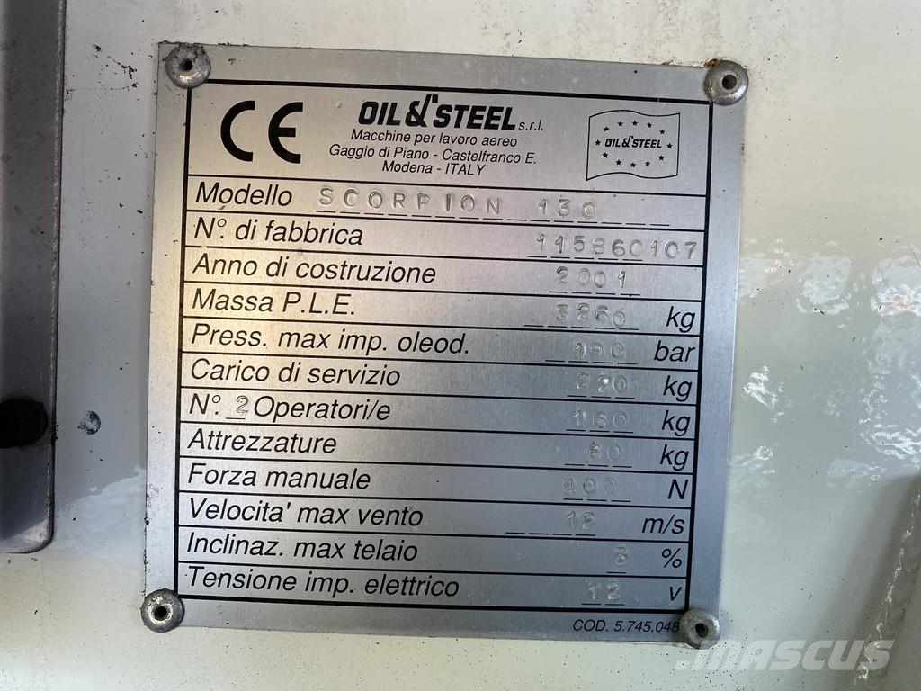 Oil & Steel Scorpion 130, Autohoogwerker, 13 meter رافعات سلة مفصلية