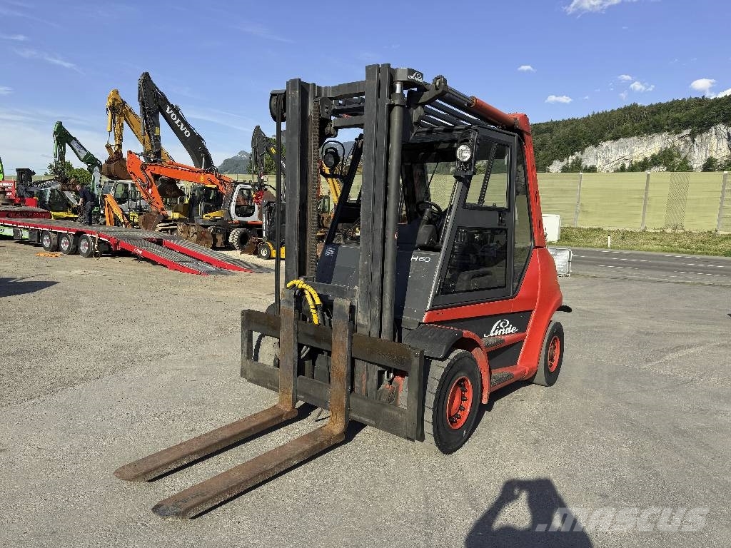 Linde H60T-02 Seitenschieber duplex LPG'li forkliftler