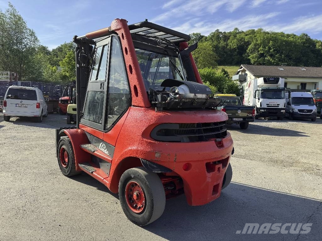 Linde H60T-02 Seitenschieber duplex LPG'li forkliftler