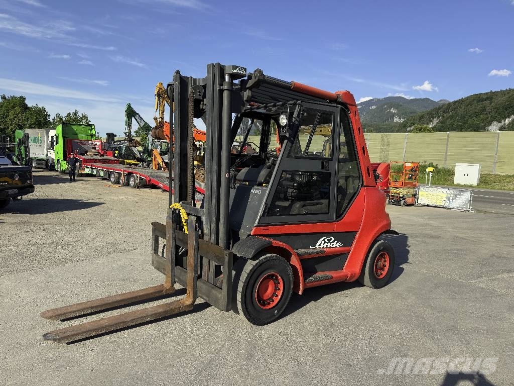 Linde H60T-02 Seitenschieber duplex LPG'li forkliftler