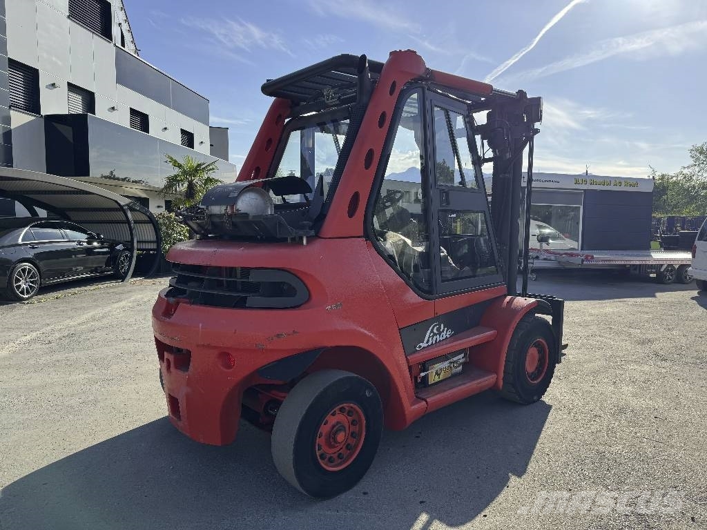 Linde H60T-02 Seitenschieber duplex LPG'li forkliftler