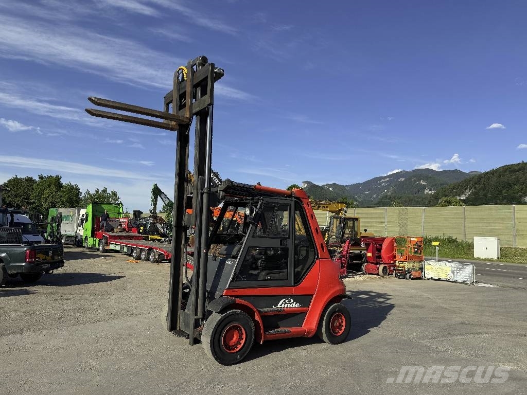 Linde H60T-02 Seitenschieber duplex LPG'li forkliftler