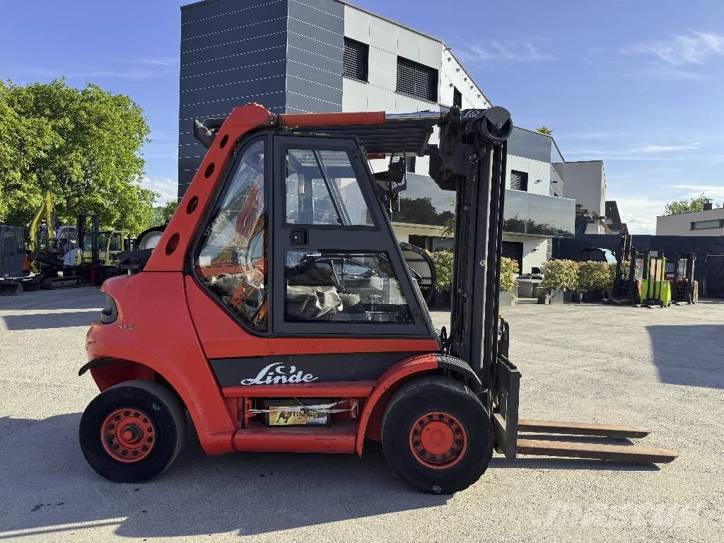 Linde H60T-02 Seitenschieber duplex LPG'li forkliftler