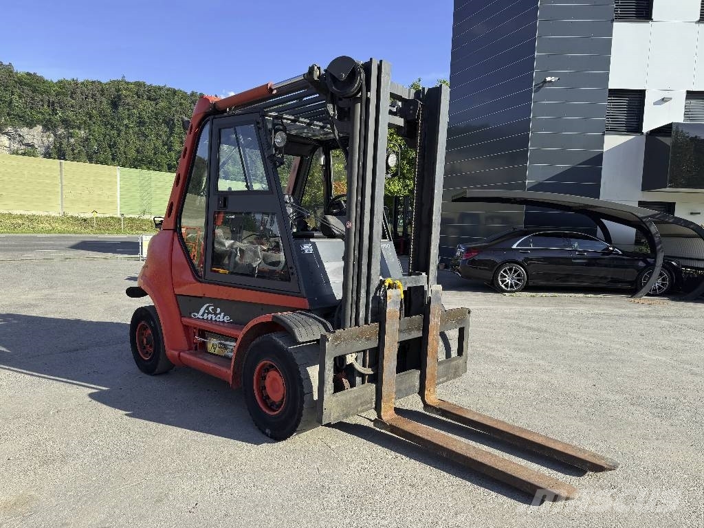 Linde H60T-02 Seitenschieber duplex LPG'li forkliftler