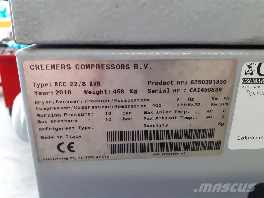 Creemers RCC 22/8 IVR Compressors