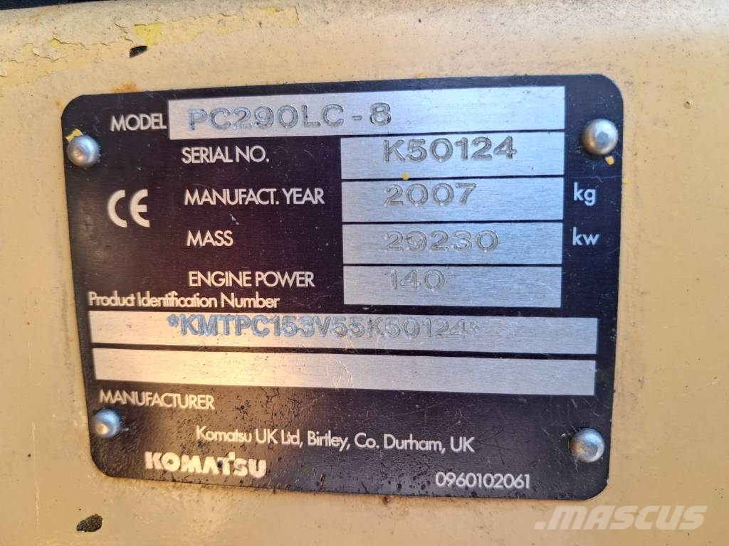 Komatsu PC 290 LC-8 Εκσκαφείς με ερπύστριες