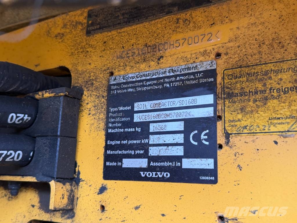 Volvo SD 160 B مداحل ذات إطارات هوائية