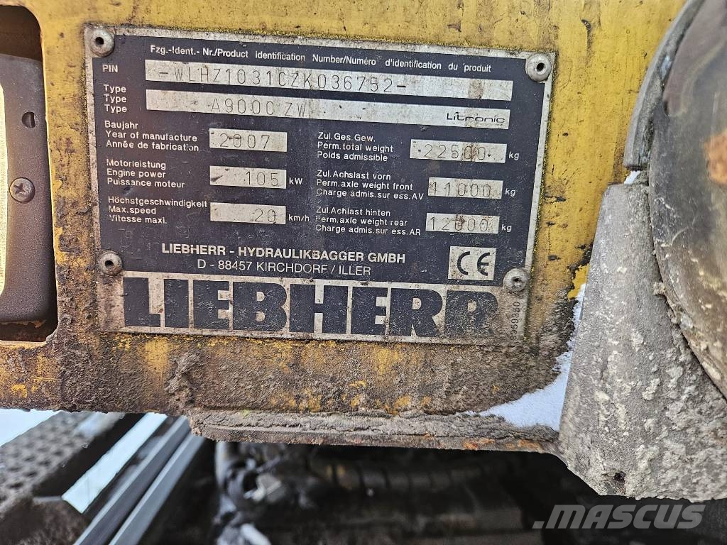 Liebherr zw900 Ekskavatori uz riteņiem