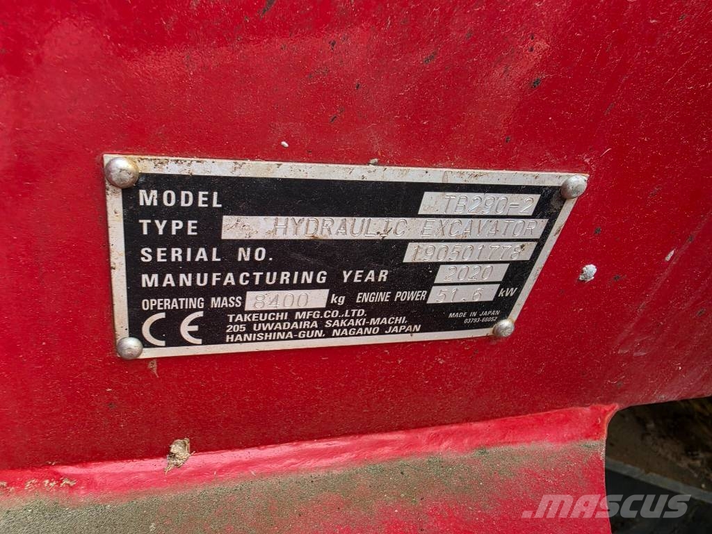 Takeuchi TB 290-2 Excavadoras 7t - 12t