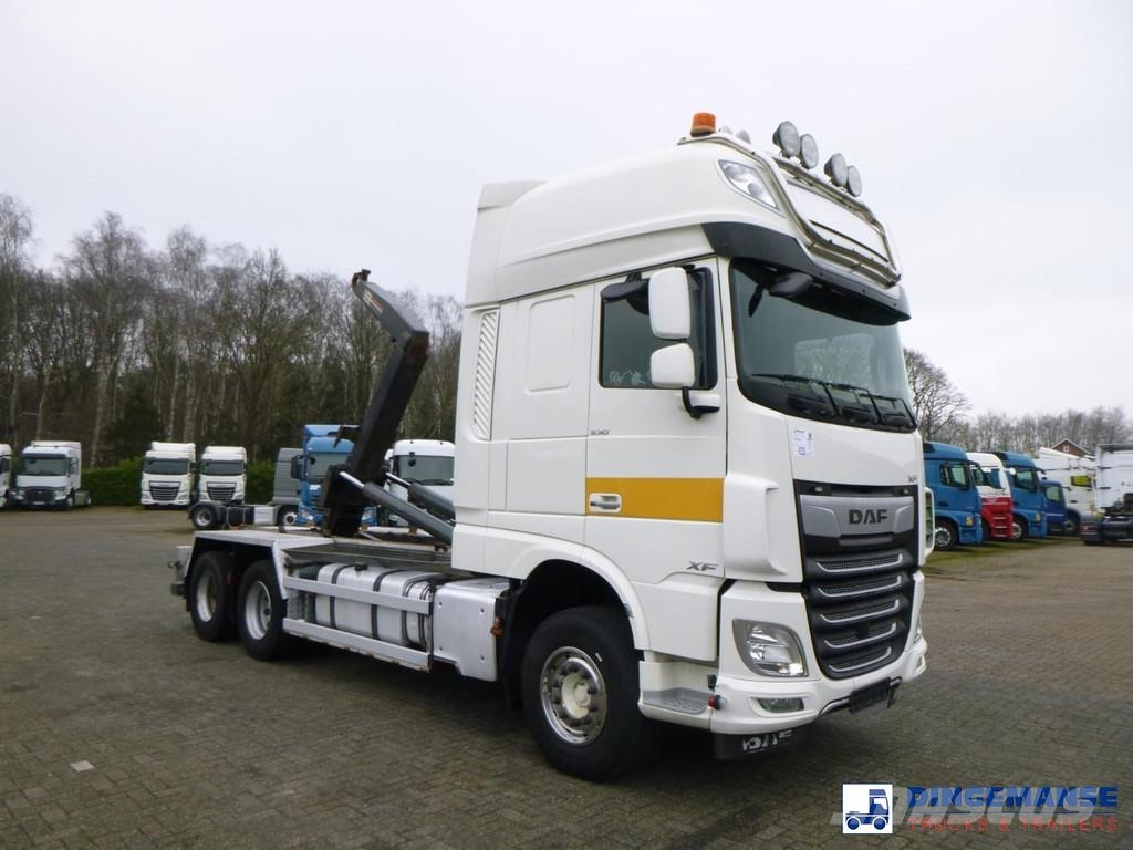 DAF XF 530 6x2 Euro 6 VDL container hook Vinçli kamyonlar