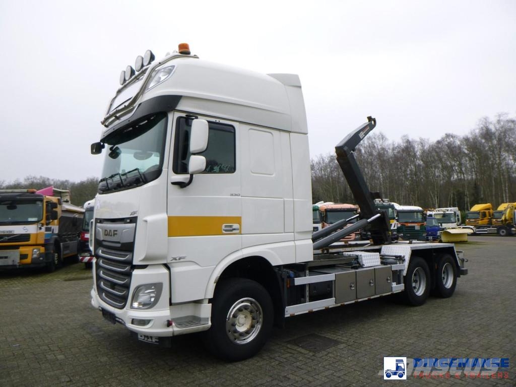 DAF XF 530 6x2 Euro 6 VDL container hook Vinçli kamyonlar
