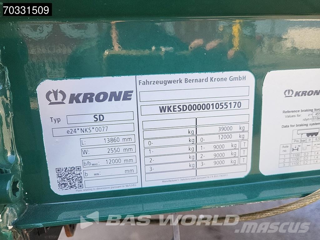 Krone SD Hardwood Omega Lift Axle Anti Vandalism Schuifzeilen