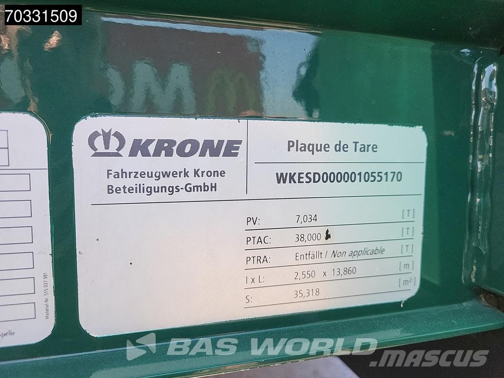 Krone SD Hardwood Omega Lift Axle Anti Vandalism Tents puspiekabes