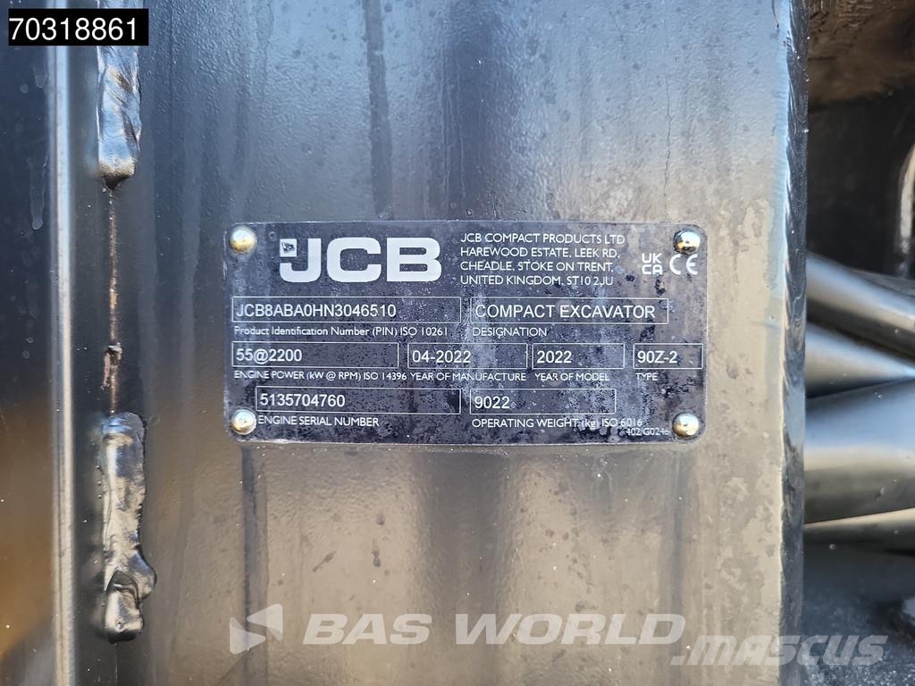 JCB 90Z-2 3 Buckets - A/C حفارات صغيرة أقل من 7 طن (حفارات صغيرة)