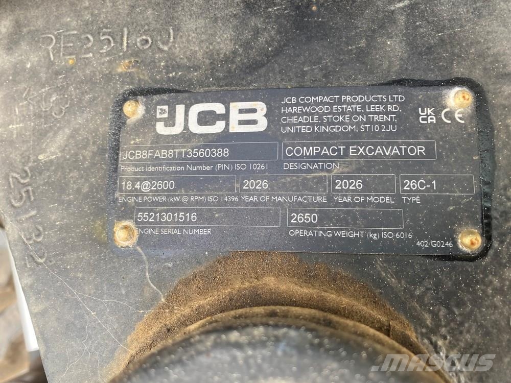 JCB 26C-1 Mini excavators < 7t (Mini diggers)