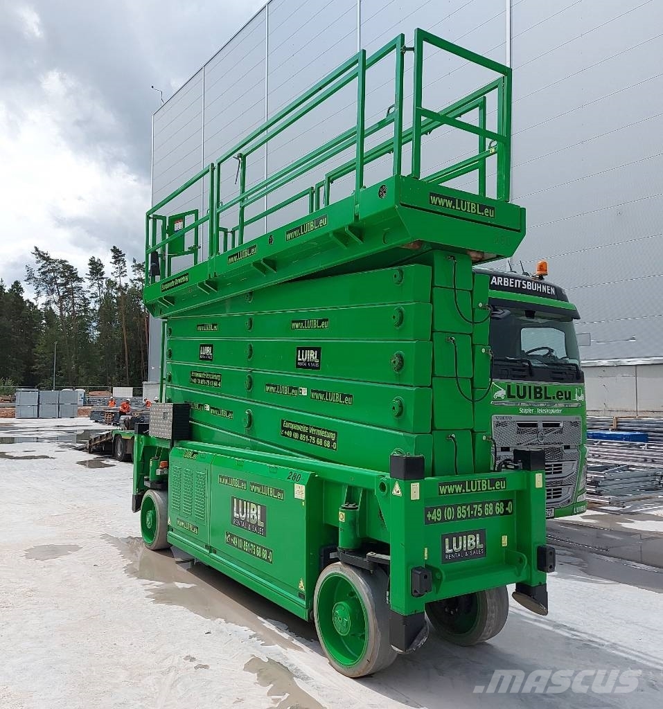 HAB S280-12 E4WDS AC, 28m,scissor lift, Hochregalbühne Žirkliniai keltuvai
