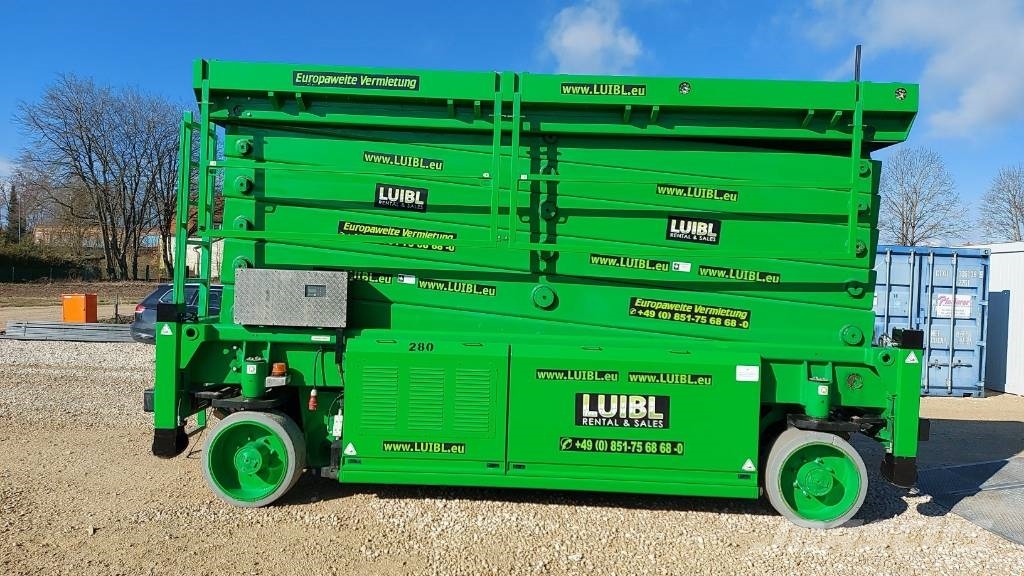 HAB S280-12 E4WDS AC, 28m,scissor lift, Hochregalbühne Žirkliniai keltuvai