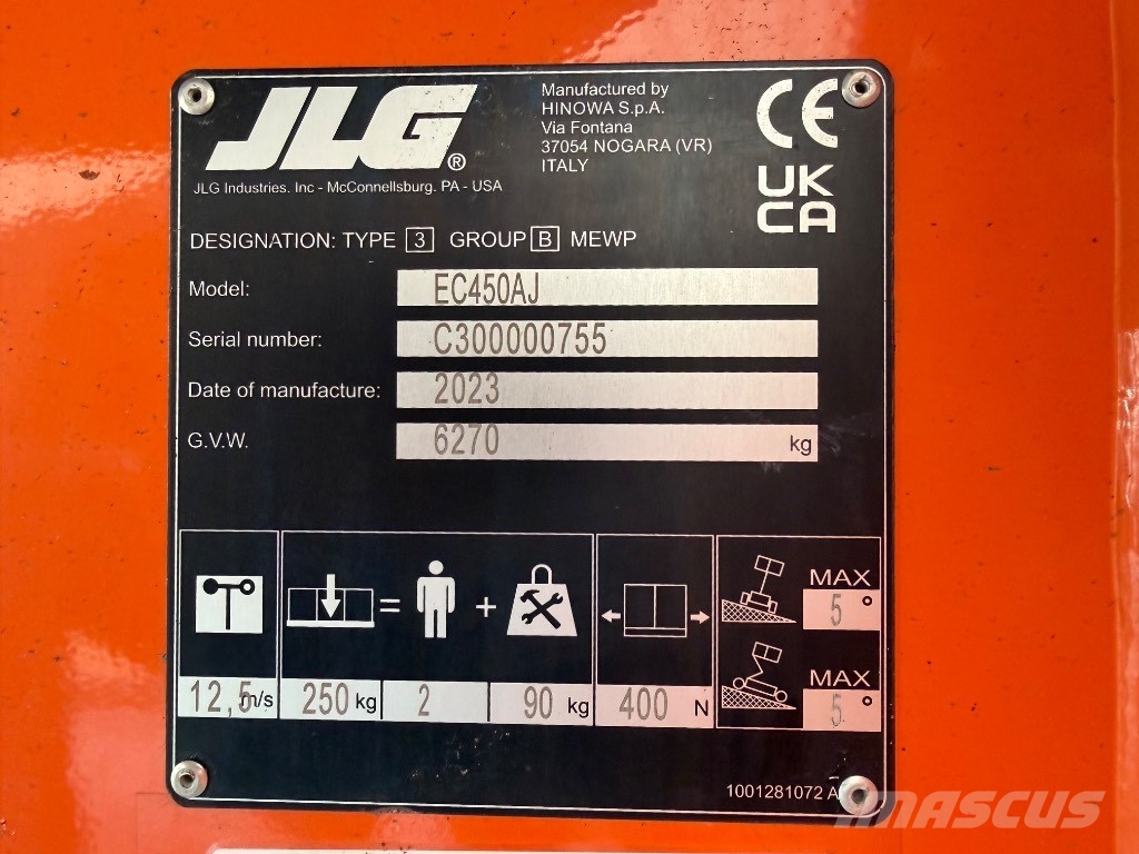JLG EC 450 AJ Bomlifte med knækarm