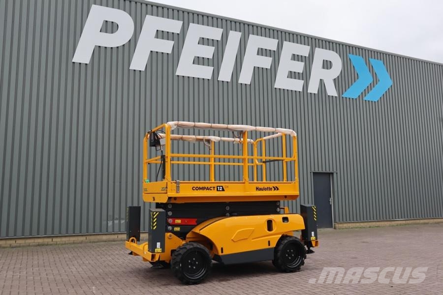 Haulotte Compact 12DX Valid Inspection, Diesel, 4x4 Drive, Elevadores de tesoura