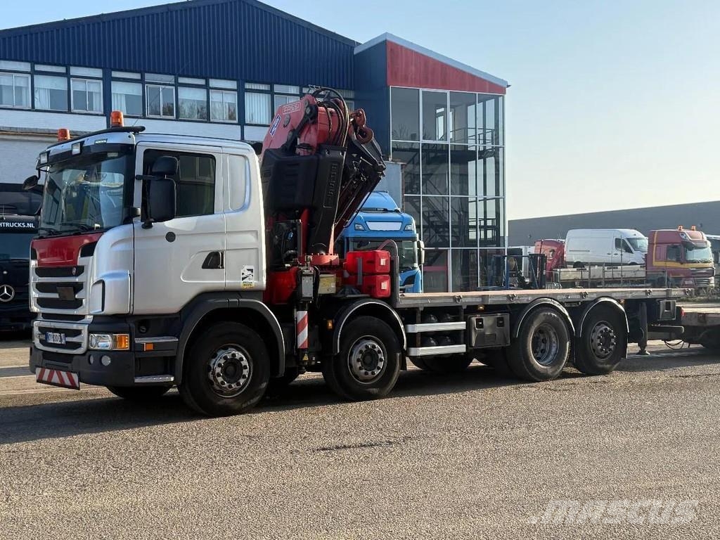 Scania G440 8X2 EURO 5 + FASSI F5602.25 + 2 AXLE TRAILER Kranen voor alle terreinen