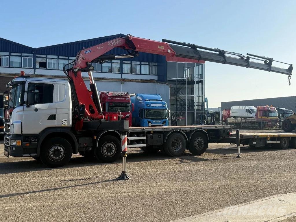 Scania G440 8X2 EURO 5 + FASSI F5602.25 + 2 AXLE TRAILER Kranen voor alle terreinen