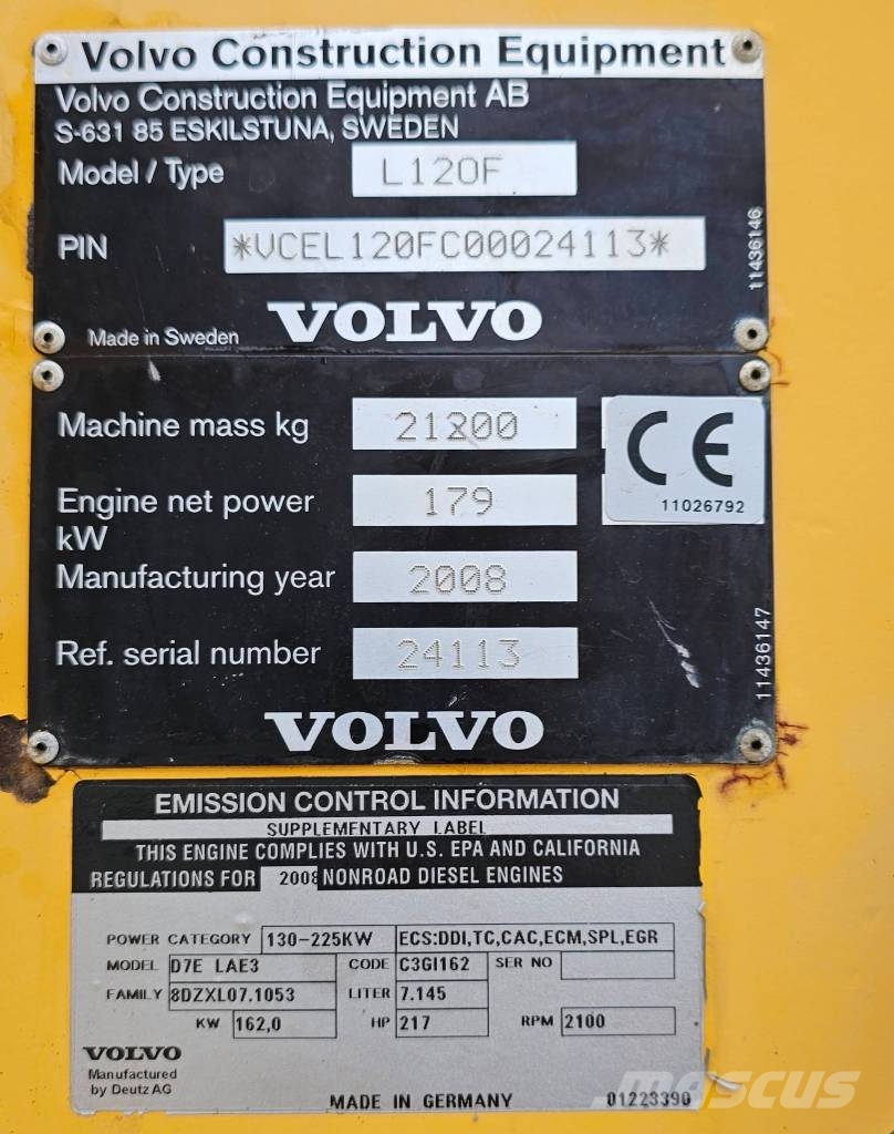 Volvo L 120 F Hjullastere