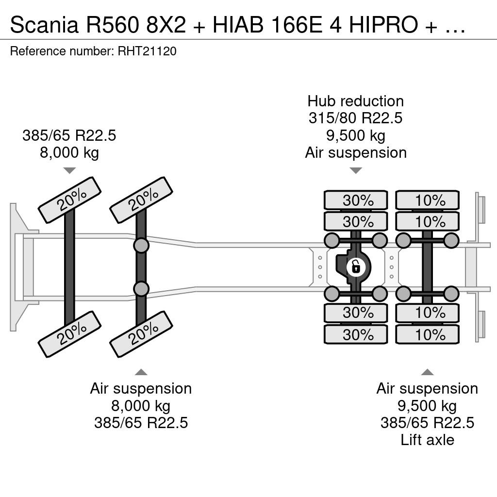 Scania R560 8X2 + HIAB 166E 4 HIPRO + REMOTE CONTROL + CA Krokbil