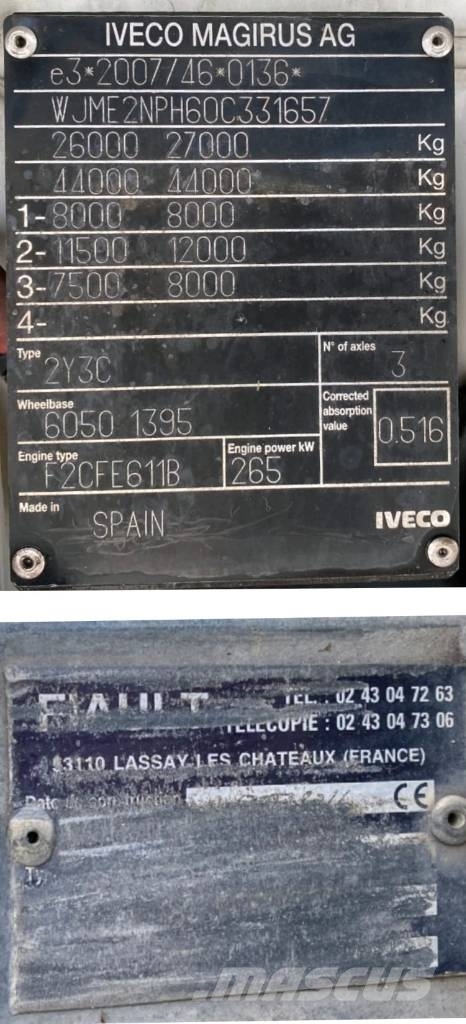 Iveco STRALIS 360 e6 A Réparer Veículos de recuperação