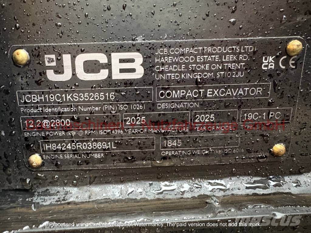 JCB 19C-1 Demo Minibagger < 7t