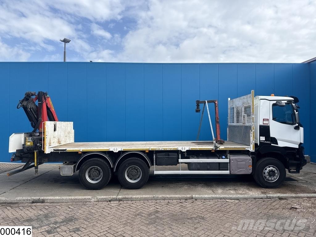Renault K 380 6x4, EURO 6, Palfinger, Remote Camiones de cama baja
