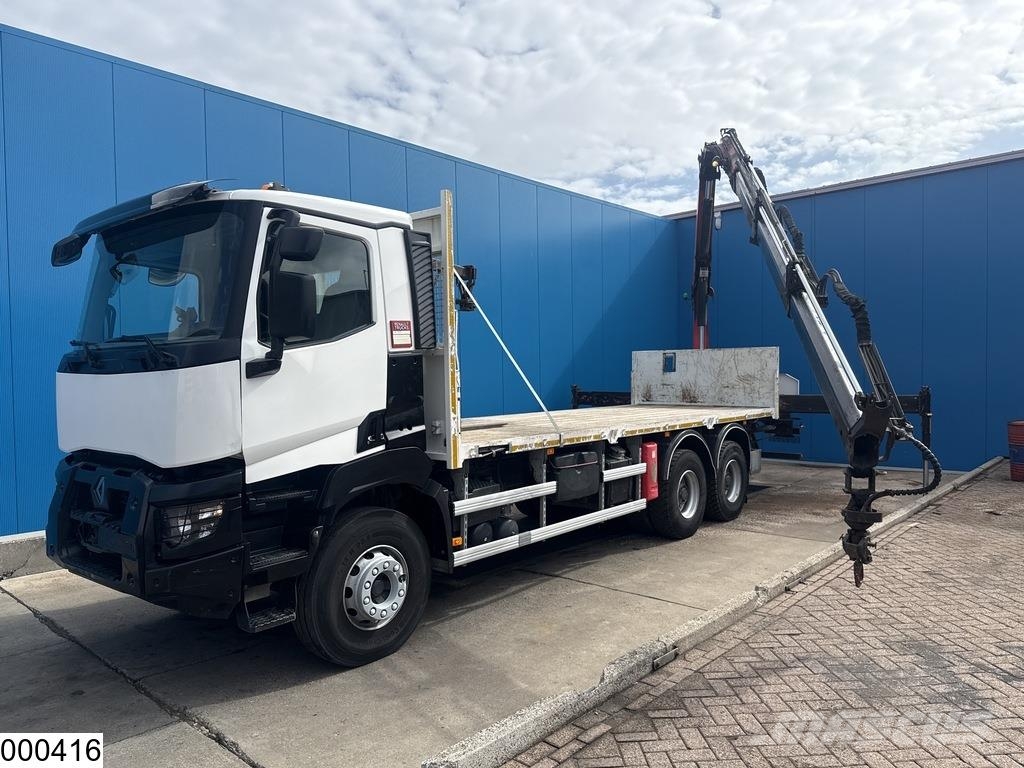 Renault K 380 6x4, EURO 6, Palfinger, Remote Camiones de cama baja