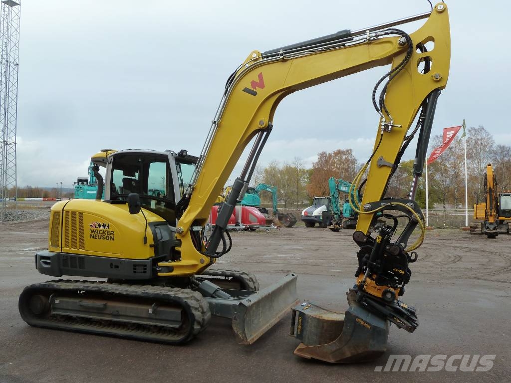 Wacker Neuson ET90 / Engcon EC209 m. grip, Centralsmörjning Escavatori medi 7t - 12t