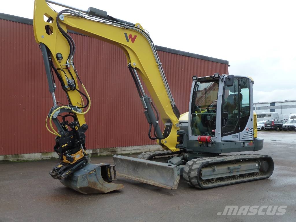 Wacker Neuson ET90 / Engcon EC209 m. grip, Centralsmörjning Escavatori medi 7t - 12t