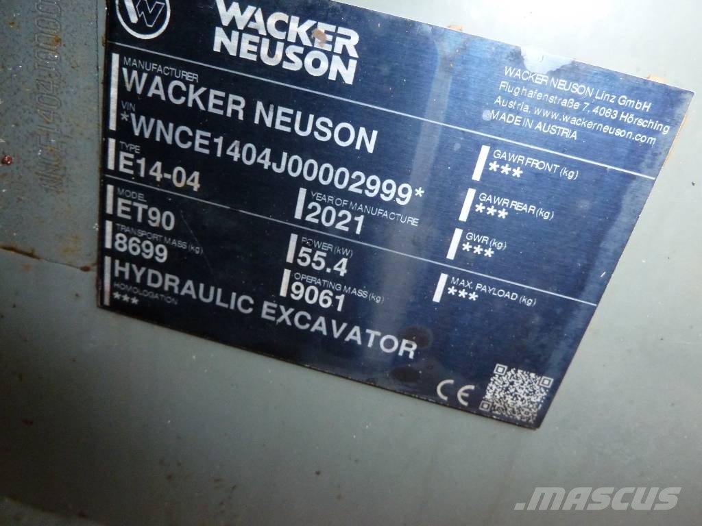 Wacker Neuson ET90 / Engcon EC209 m. grip, Centralsmörjning Escavatori medi 7t - 12t