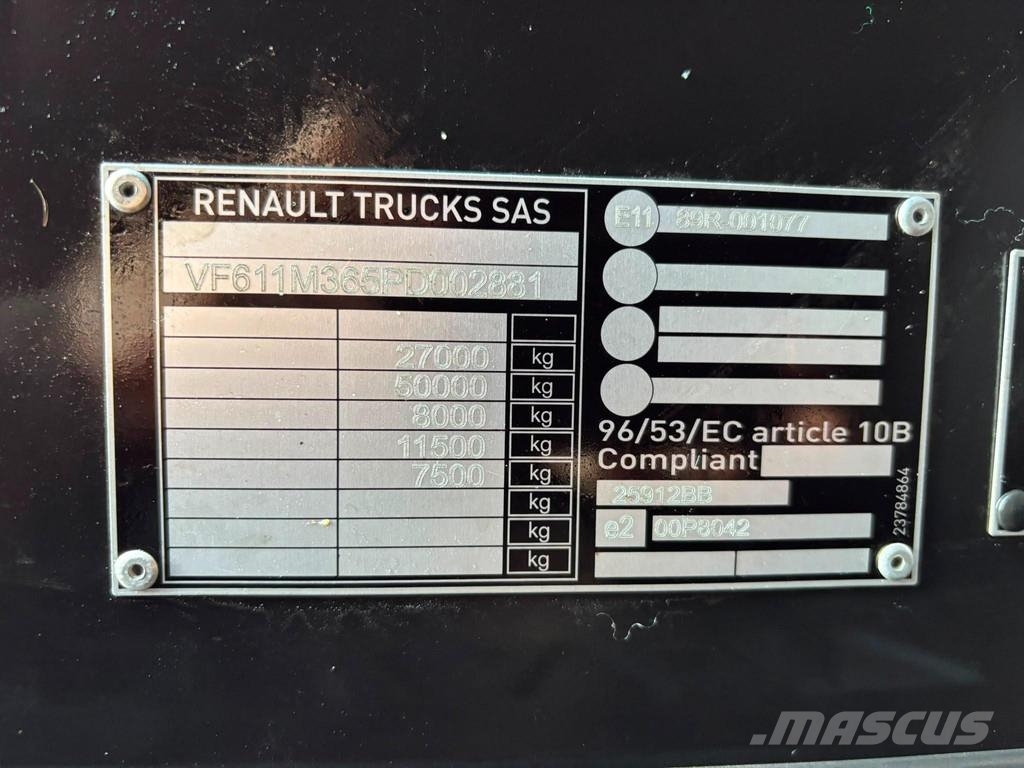 Renault T 520 6x2 CHASSIS L=7545 mm شاحنات الحاويات