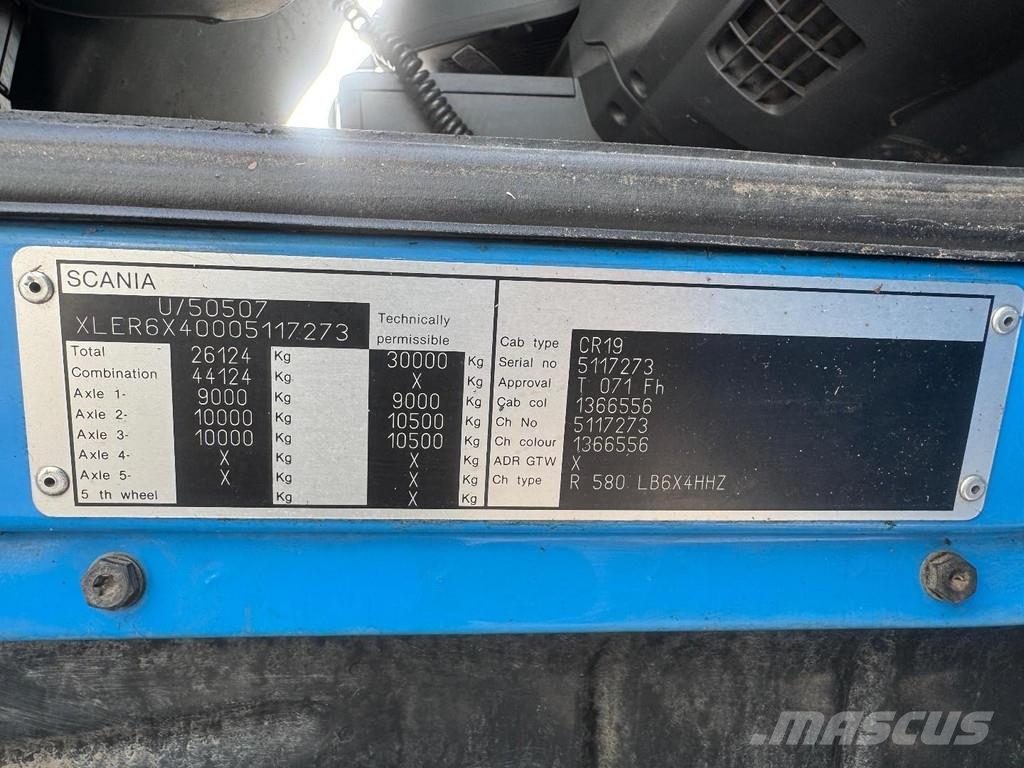 Scania R580 6X4 + LOGLIFT F251S89A + 2 AXLE HANGER Kranen voor alle terreinen