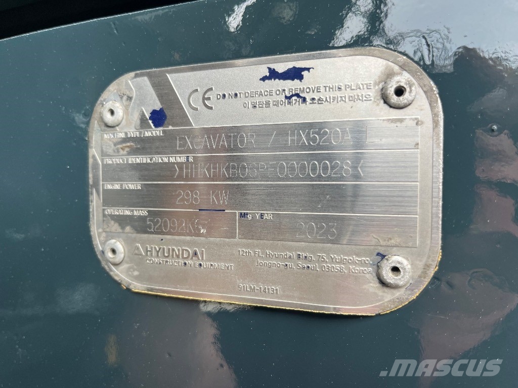 Hyundai HX 520 AL حفارات زحافة