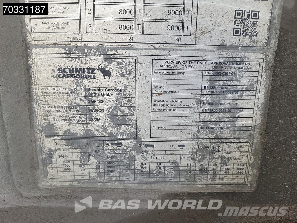 Schmitz Cargobull SGF*S3 Lift Axle TUV 01/27 티퍼 세미 트레일러
