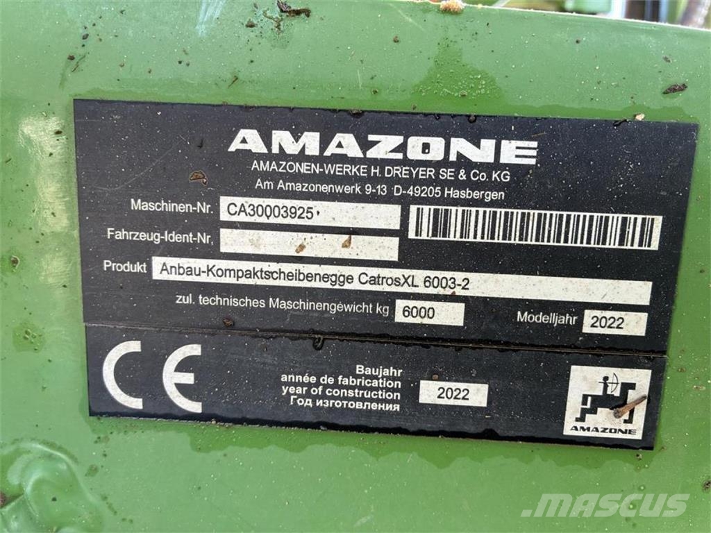 Amazone Catros XL 6003-2 Gradas de discos