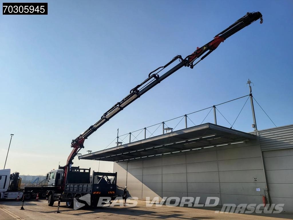 MAN TGA 33.350 TGA 6X6 Fassi F600 Crane Kran + Fly-Jib شاحنات مسطحة/مفصلية الجوانب