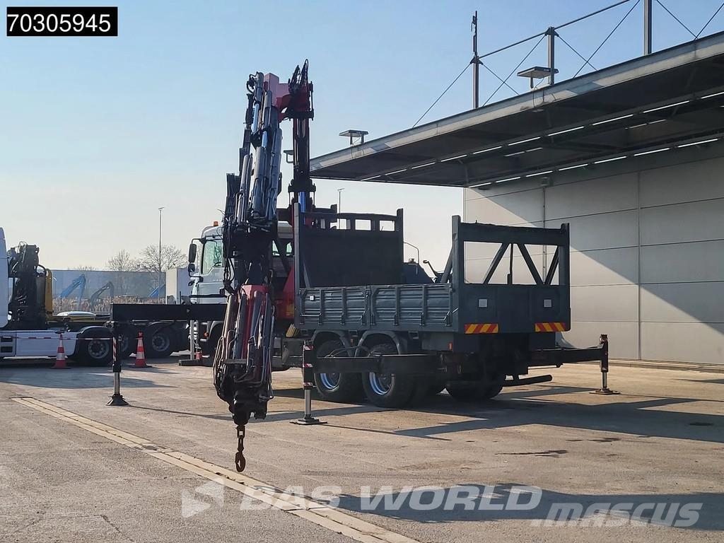 MAN TGA 33.350 TGA 6X6 Fassi F600 Crane Kran + Fly-Jib شاحنات مسطحة/مفصلية الجوانب