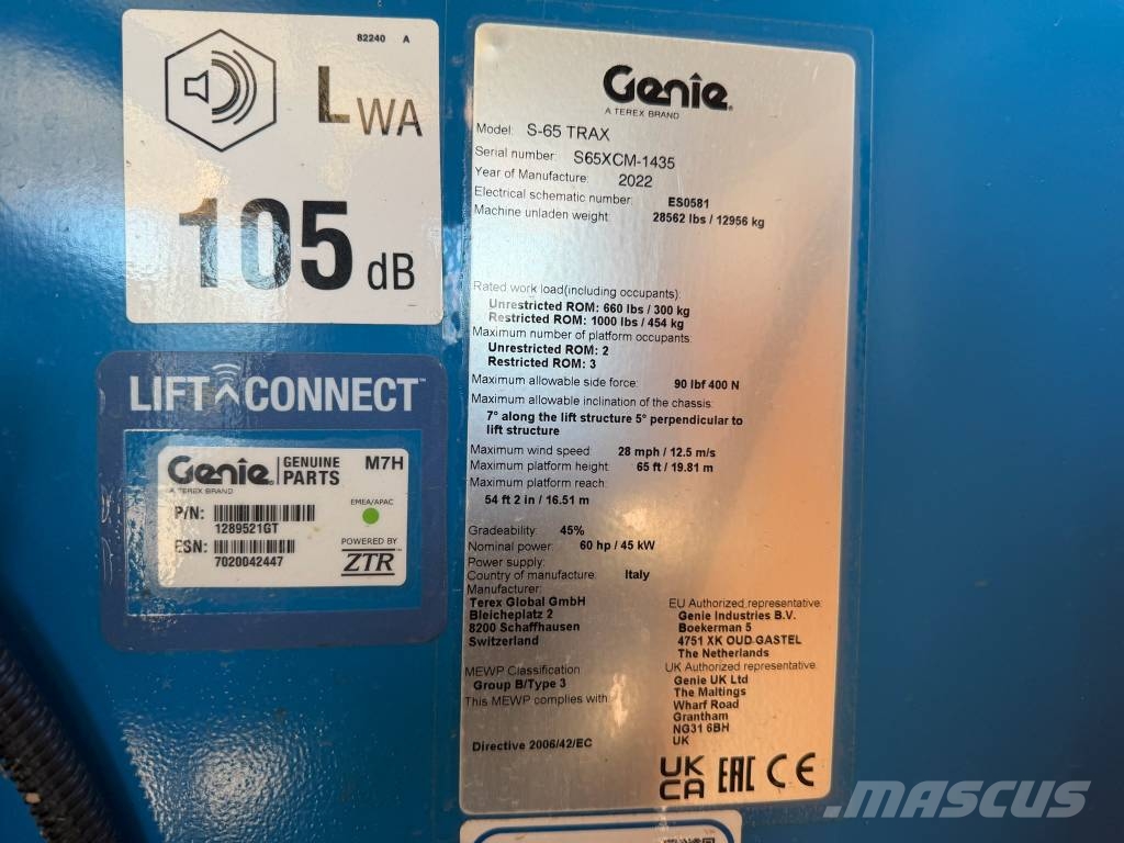 Genie S 65 Trax Nacele cu brat telescopic
